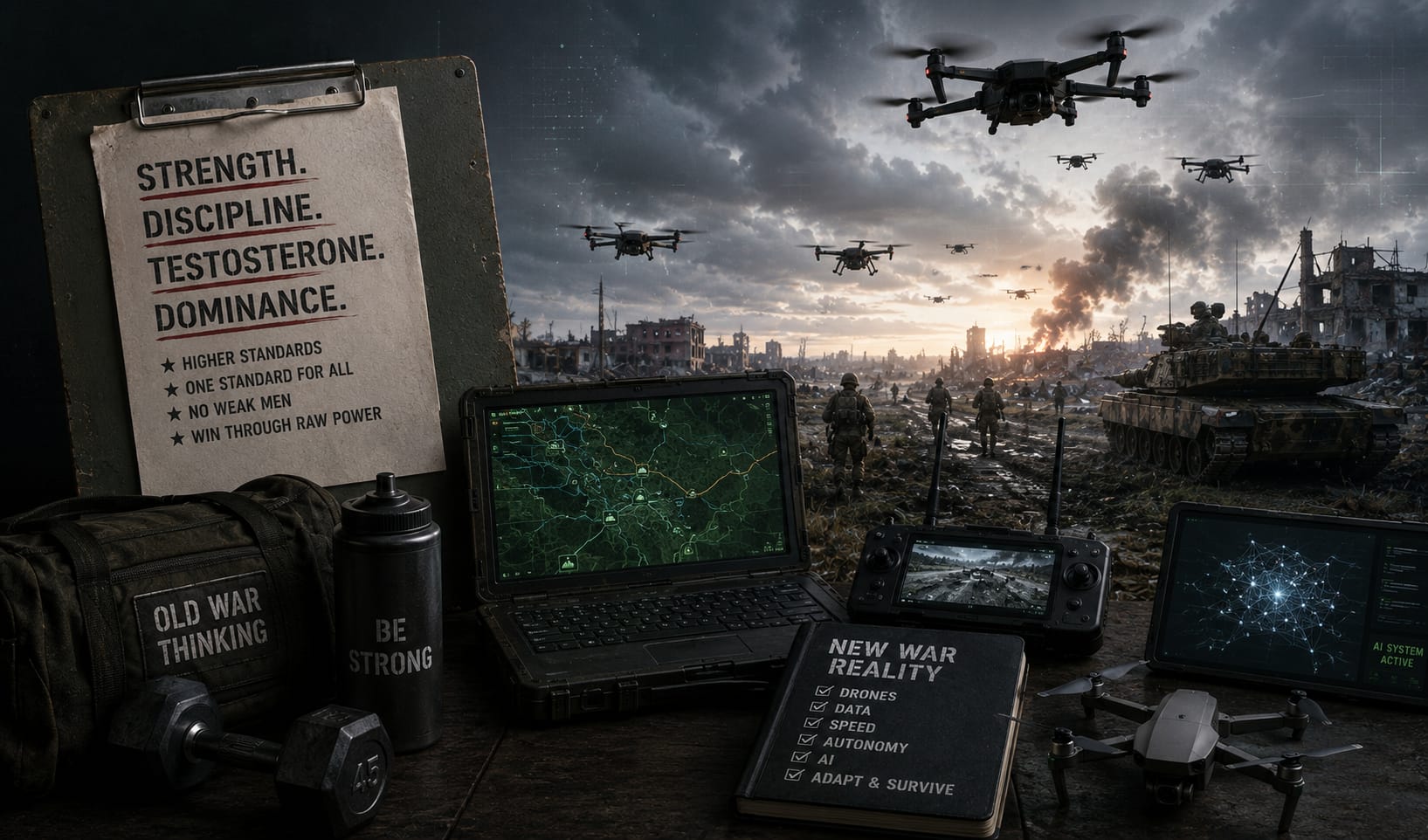 Testosterona contra drones: hombres del siglo XX en la guerra del siglo XXI