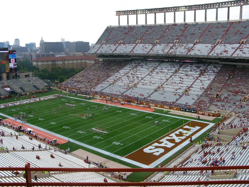 Campo y gradas del estadio de Texas en Austin, en una fotografía de archivo.