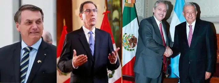 Presidentes latinoamericanos como actual frente al coronavirus