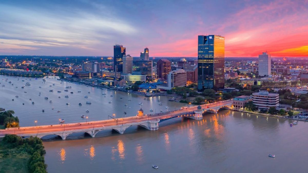 Vista panoramica de la ciudad de Toledo, Ohio